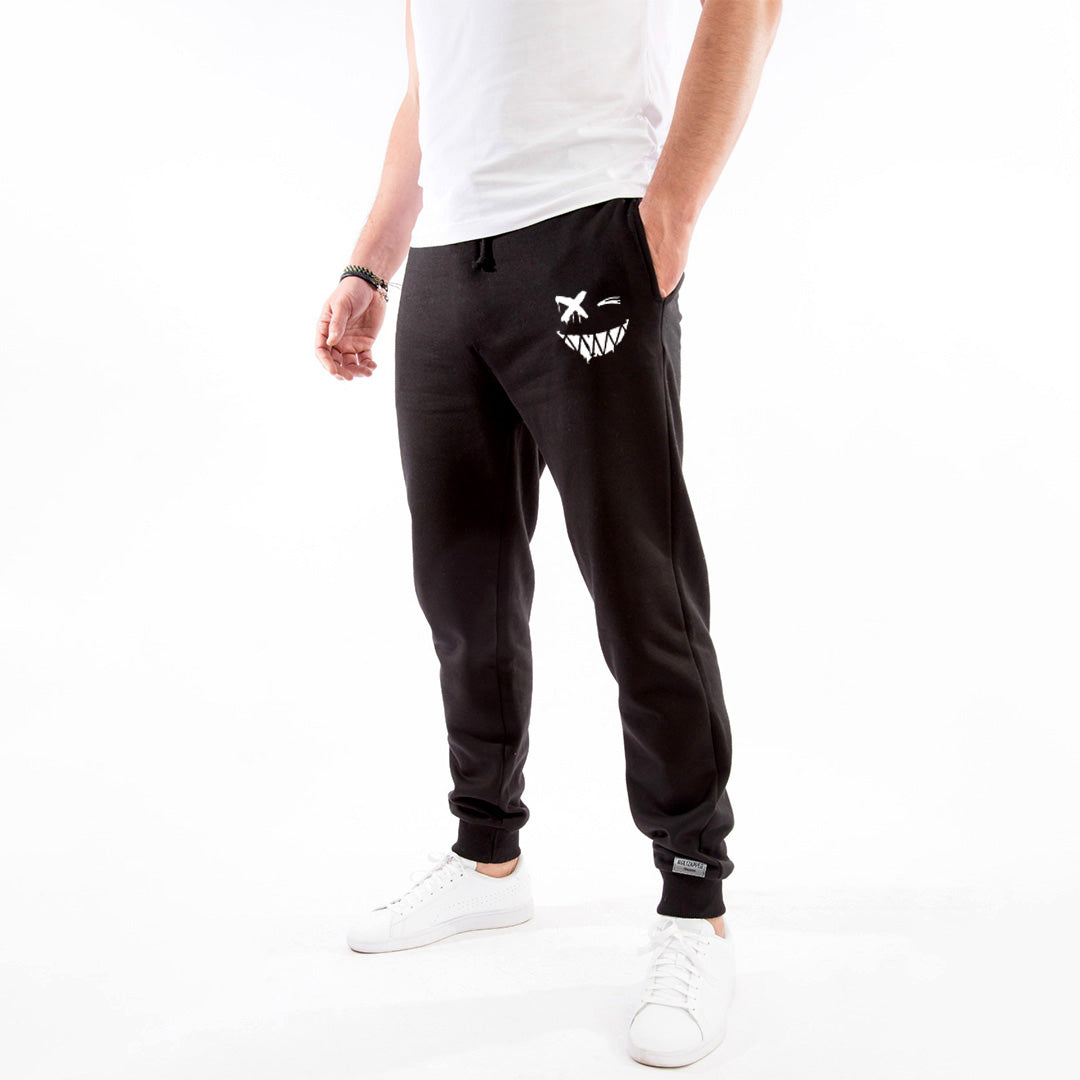 Wink Mens Terry Cotton Trousers- Black