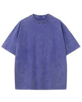 OVERSIZE ACID WASH T-SHIRT - BLUE