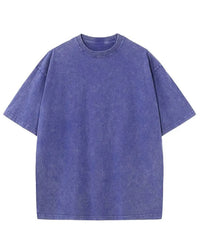 OVERSIZE ACID WASH T-SHIRT - BLUE