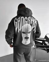 DROP SHOULDER GANGSTER HOODIE - Gray