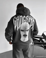 DROP SHOULDER GANGSTER HOODIE - Gray