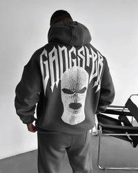 DROP SHOULDER GANGSTER HOODIE - Gray