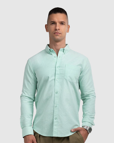 Men’s Mint Green Oxford Button-Down Shirt