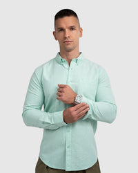 Men’s Mint Green Oxford Button-Down Shirt