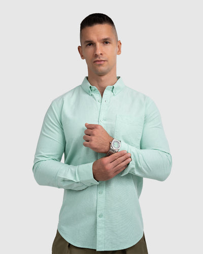 Men’s Oxford Button-Down Shirt - Mint Green