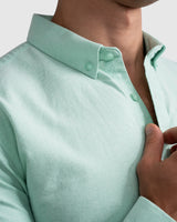 Men’s Mint Green Oxford Button-Down Shirt