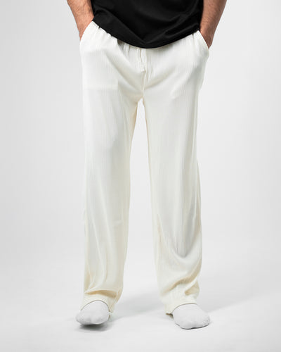 MEN’S BEIGE RELAXED-FIT LOUNGE PANTS