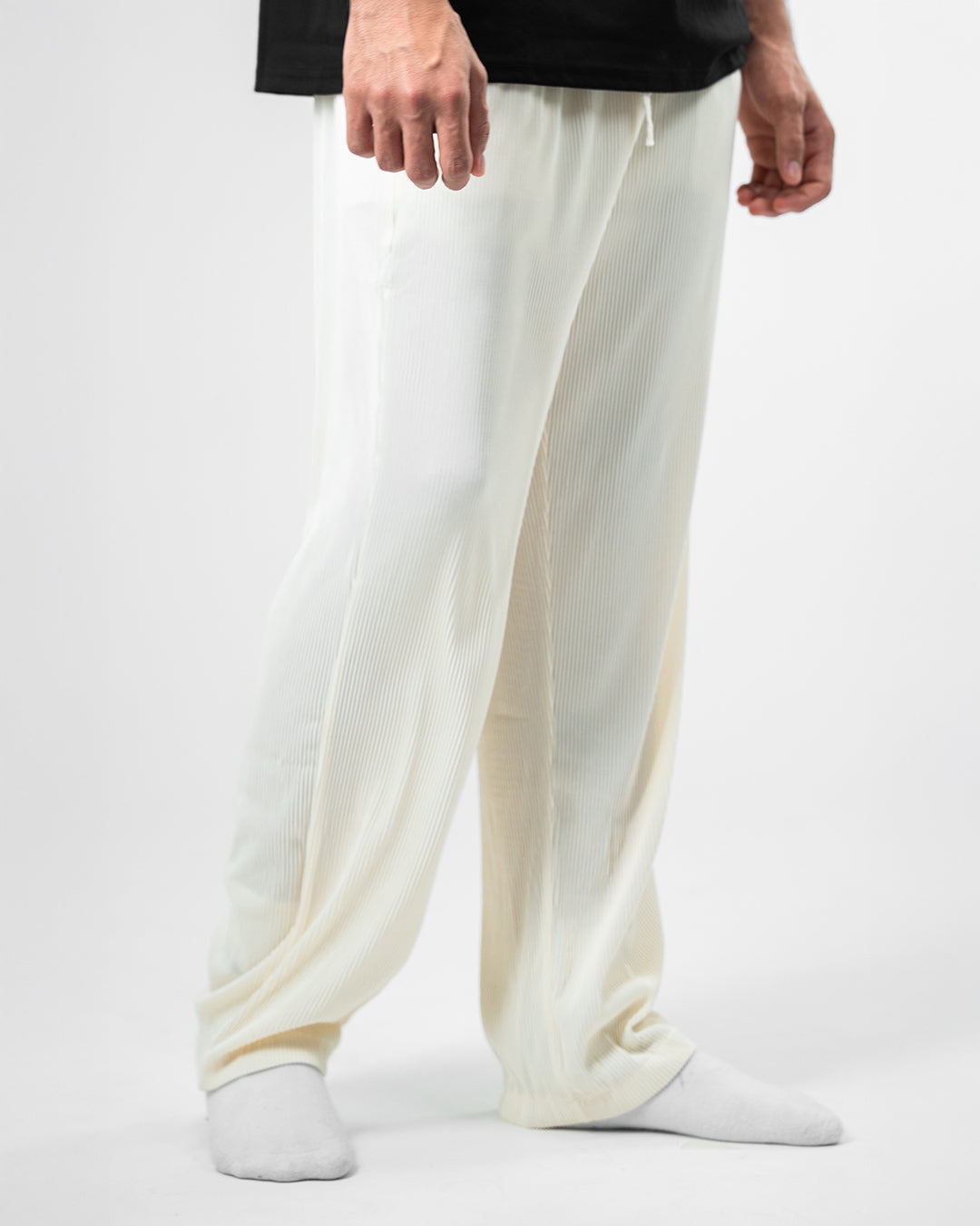 MEN’S BEIGE RELAXED-FIT LOUNGE PANTS