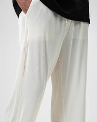 MEN’S BEIGE RELAXED-FIT LOUNGE PANTS
