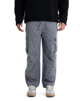 Six Pocket Cargo Denim Joggers - Grey