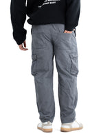 Six Pocket Cargo Denim Joggers - Grey