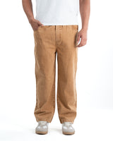 Men's washed Baggy Denim Jeans - Camel