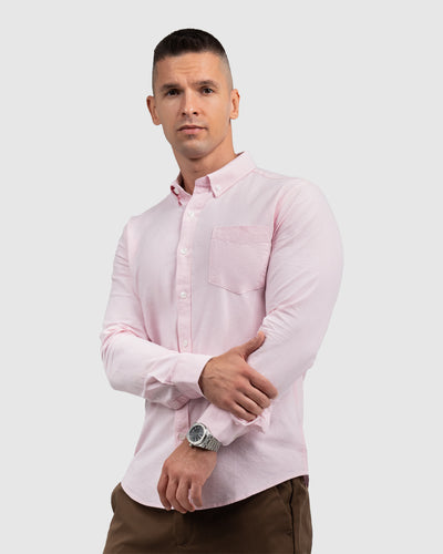 Men’s Light Pink Oxford Button-Down Shirt
