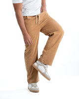 Men's washed Baggy Denim Jeans - Camel