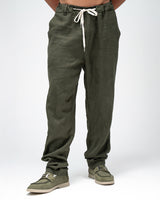 Men’s Linen Drawstring Pants - OLIVE