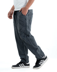 Men's Washed Denim Joggers - Grey