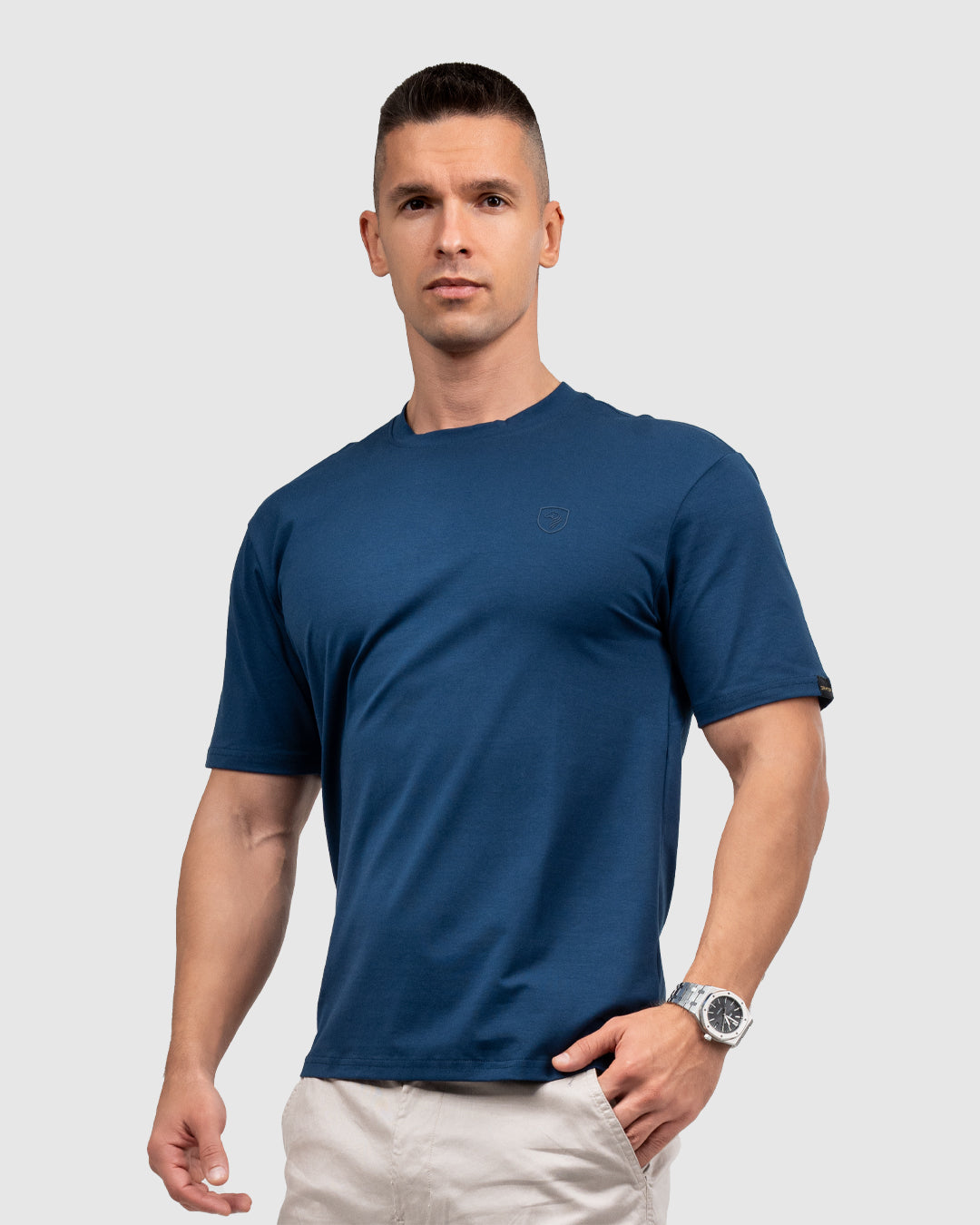 Men’s Navy Blue Crew Neck T-Shirt
