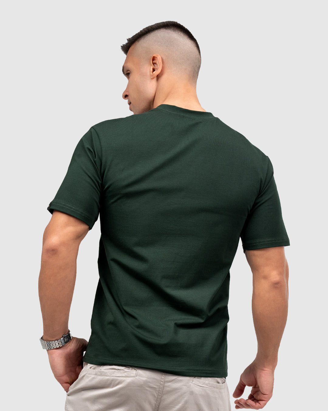 Men’s Army Green Crew Neck T-Shirt
