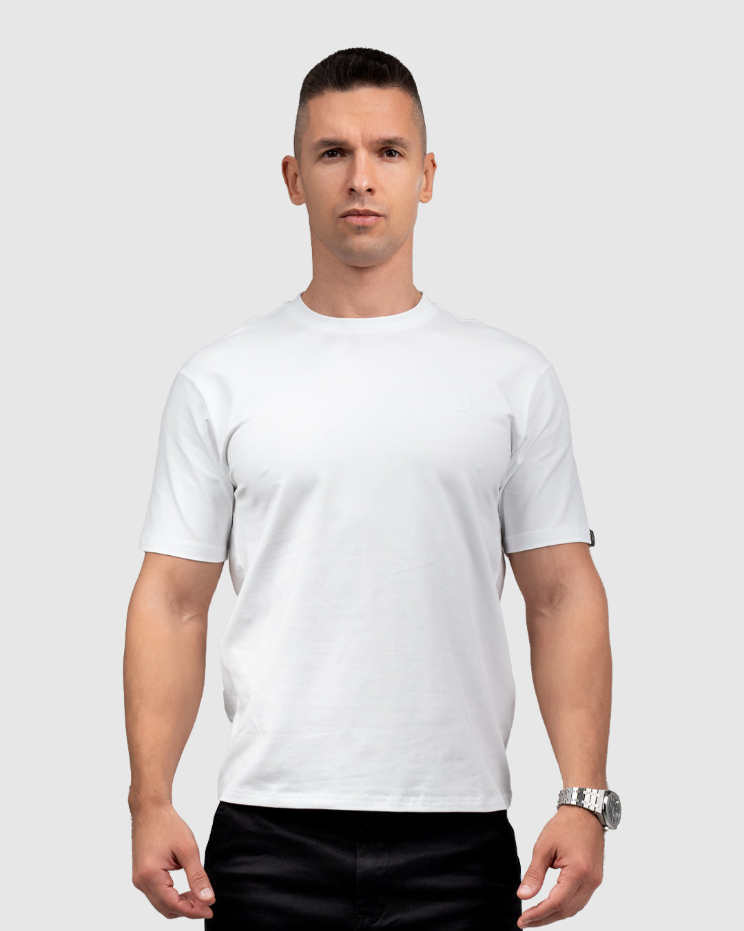 Men’s White Crew Neck T-Shirt