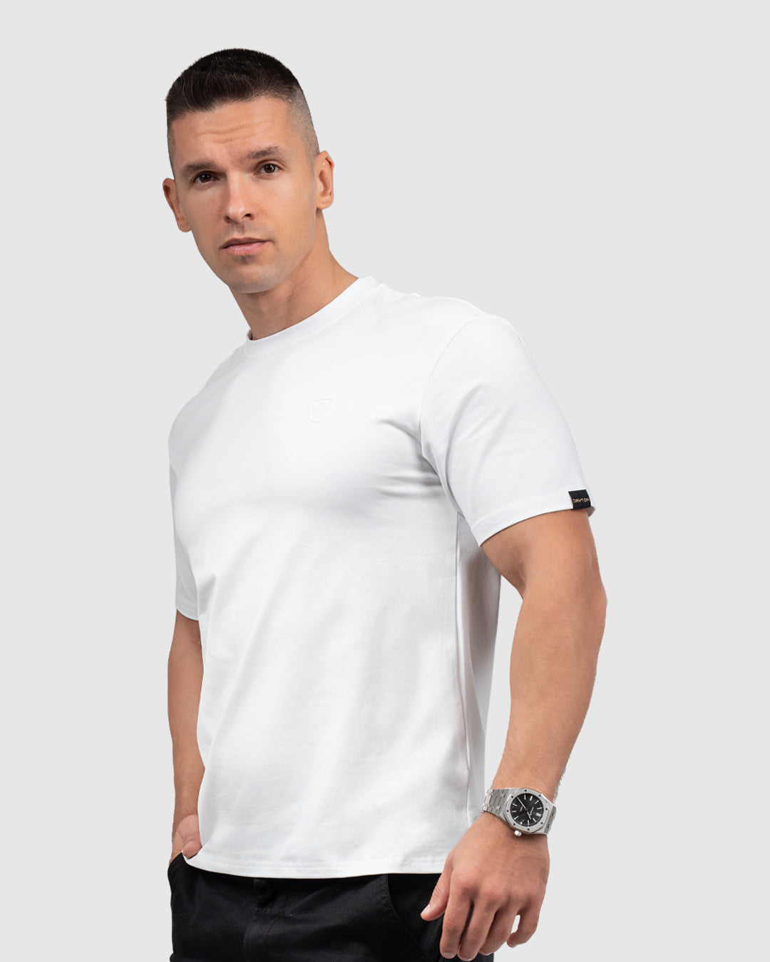 Men’s White Crew Neck T-Shirt