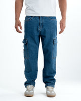 Six Pocket Denim Cargo – Blue