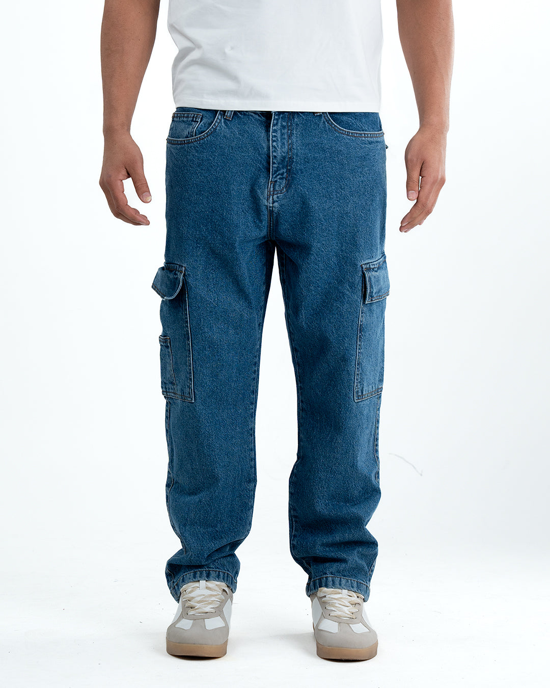 Six Pocket Denim Cargo – Blue