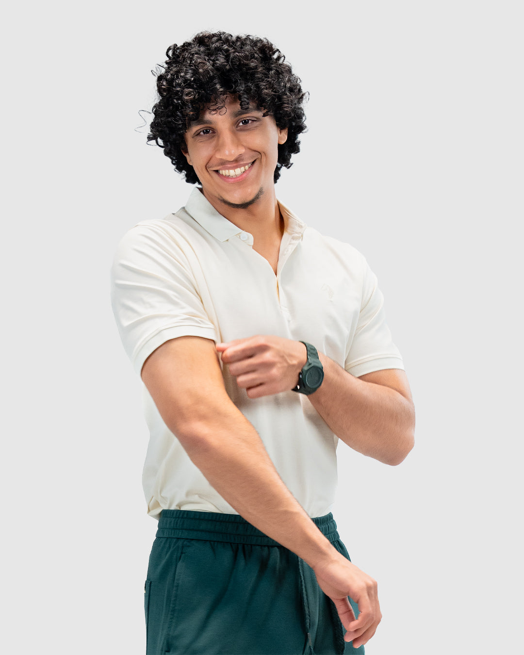 Men’s Cream Polo T-Shirt