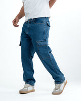 Six Pocket Denim Cargo – Blue