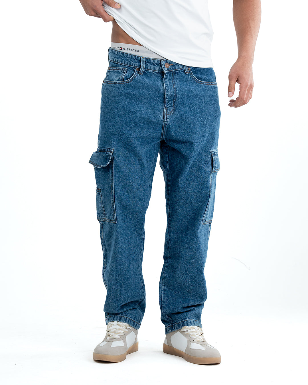 Six Pocket Denim Cargo – Blue