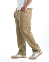 Men's washed Baggy Denim Jeans - Olive