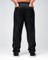 Men’s Linen Drawstring Pants - BLACK