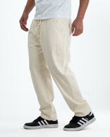 Premium Washed Denim Joggers – Beige