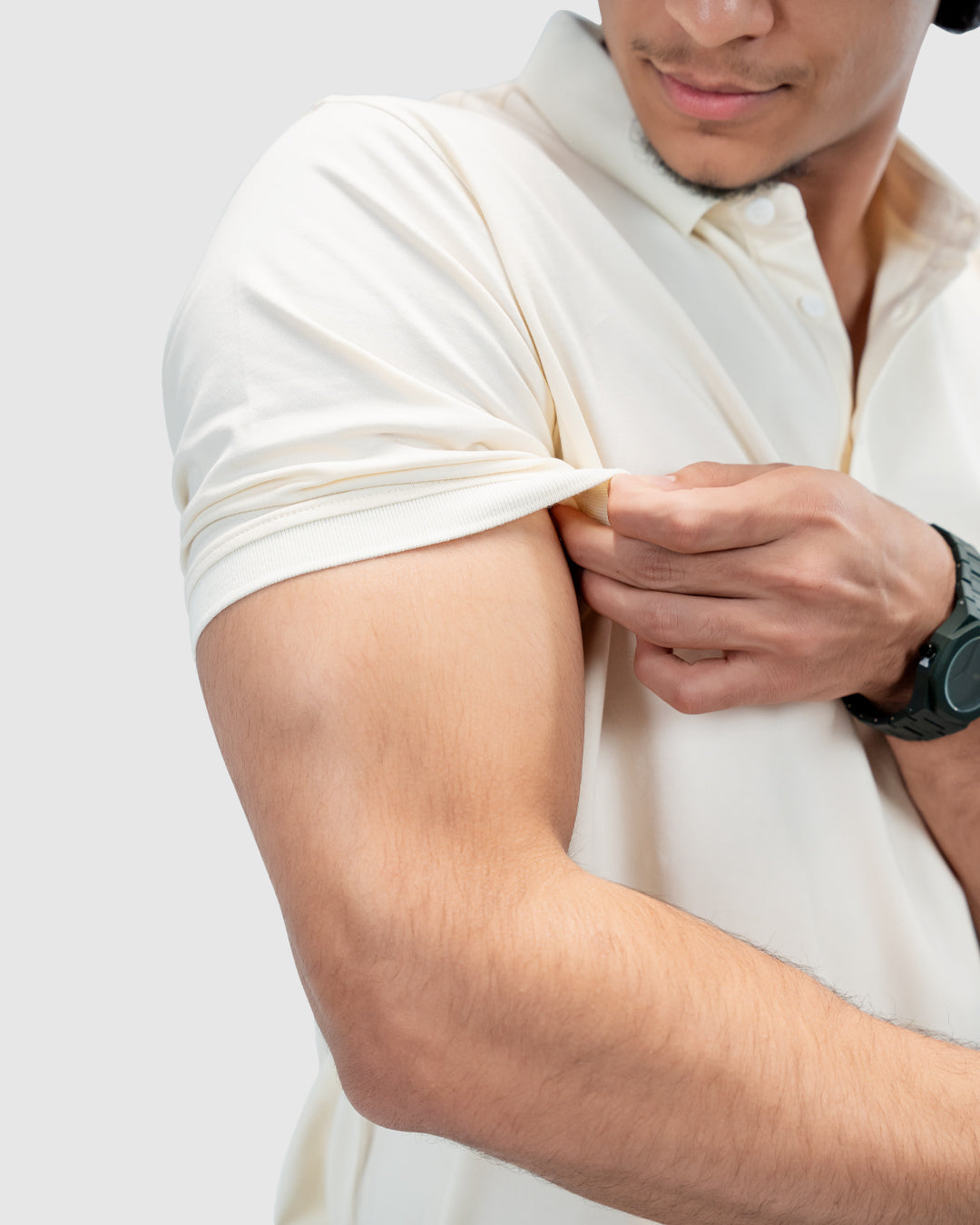 Men’s Cream Polo T-Shirt