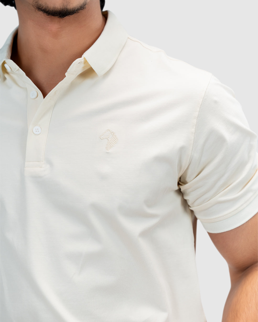 Men’s Cream Polo T-Shirt