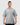 Men’s Grey Cuban Collar Shirt with White Vertical Stripes
