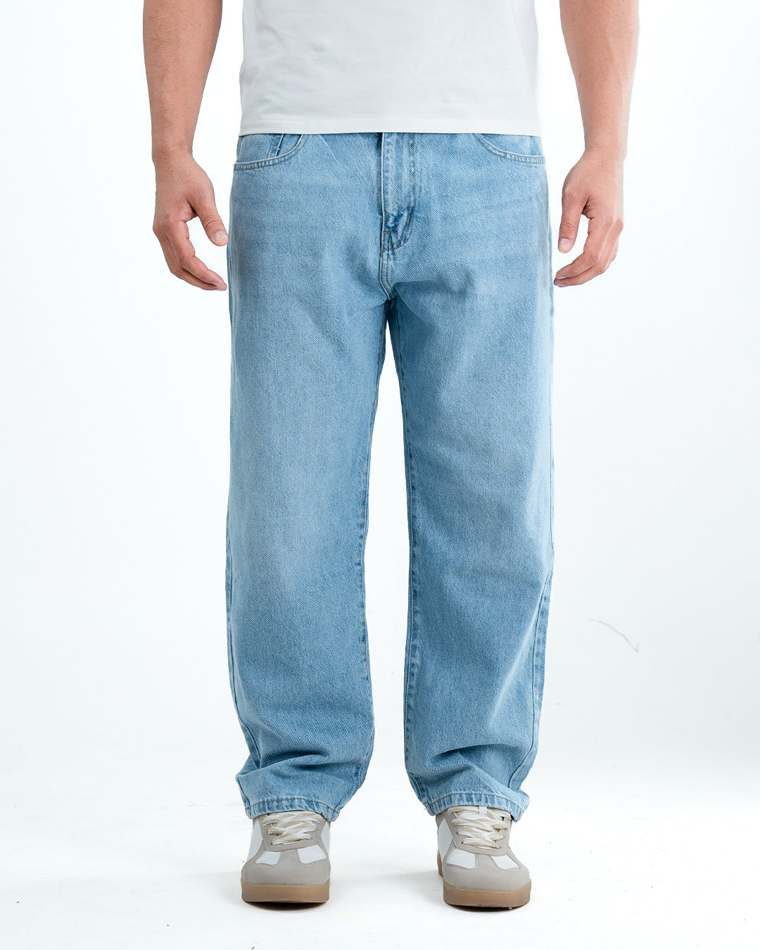 Men’s Baggy Fit Denim Jeans – Light Blue