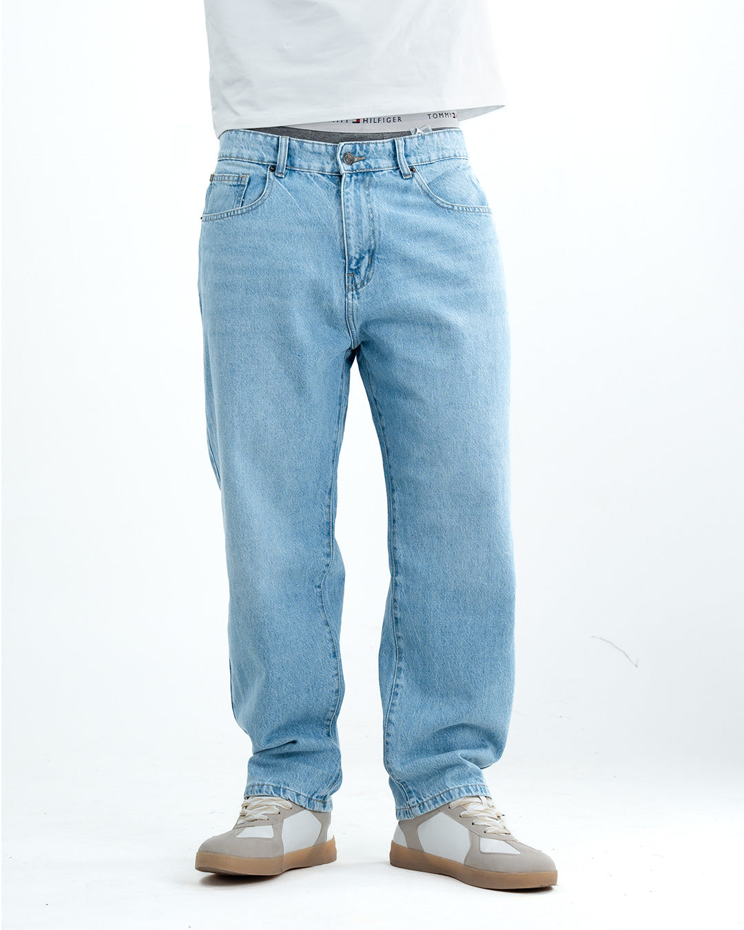 Men’s Baggy Fit Denim Jeans – Light Blue