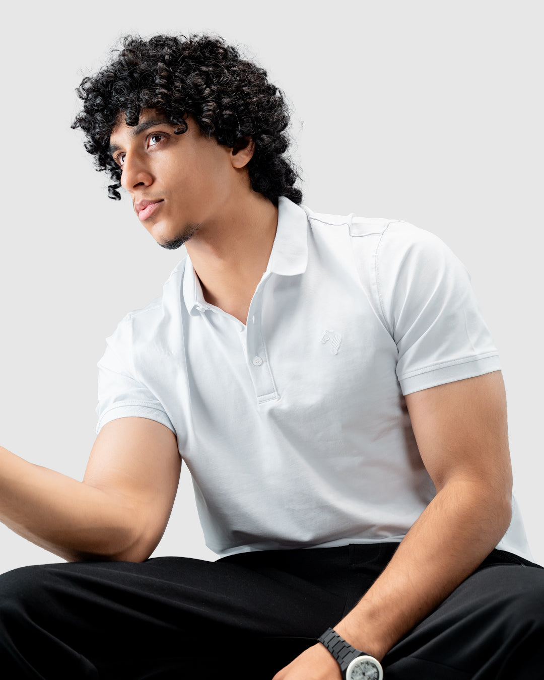 Men’s White Polo T-Shirt