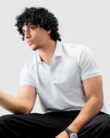 Men’s White Polo T-Shirt