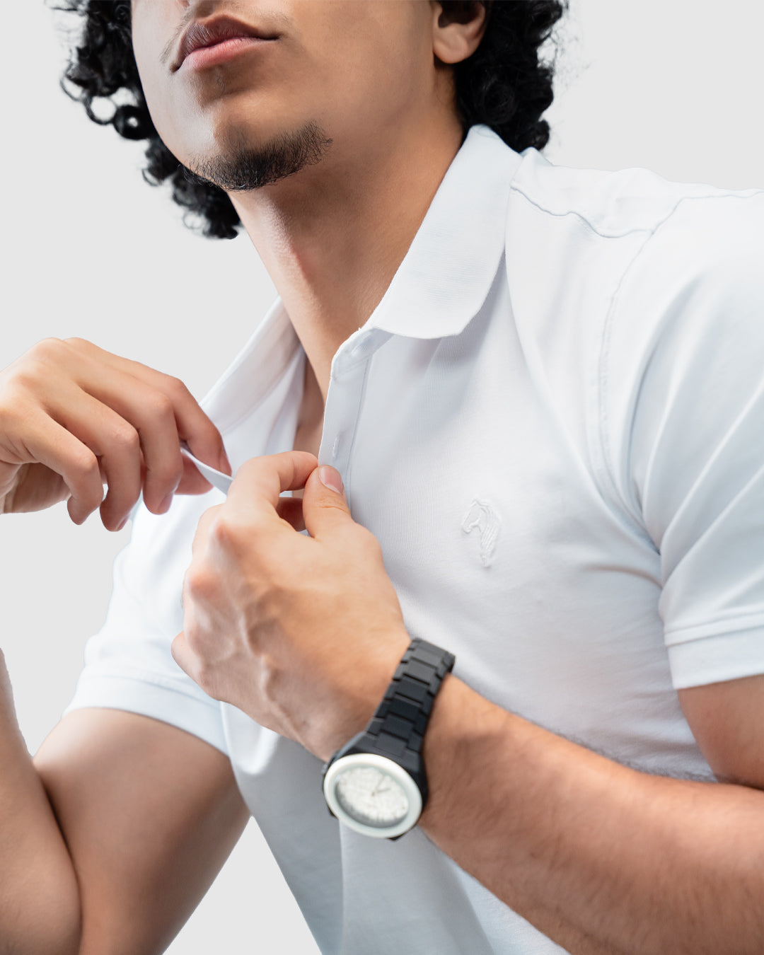 Men’s White Polo T-Shirt