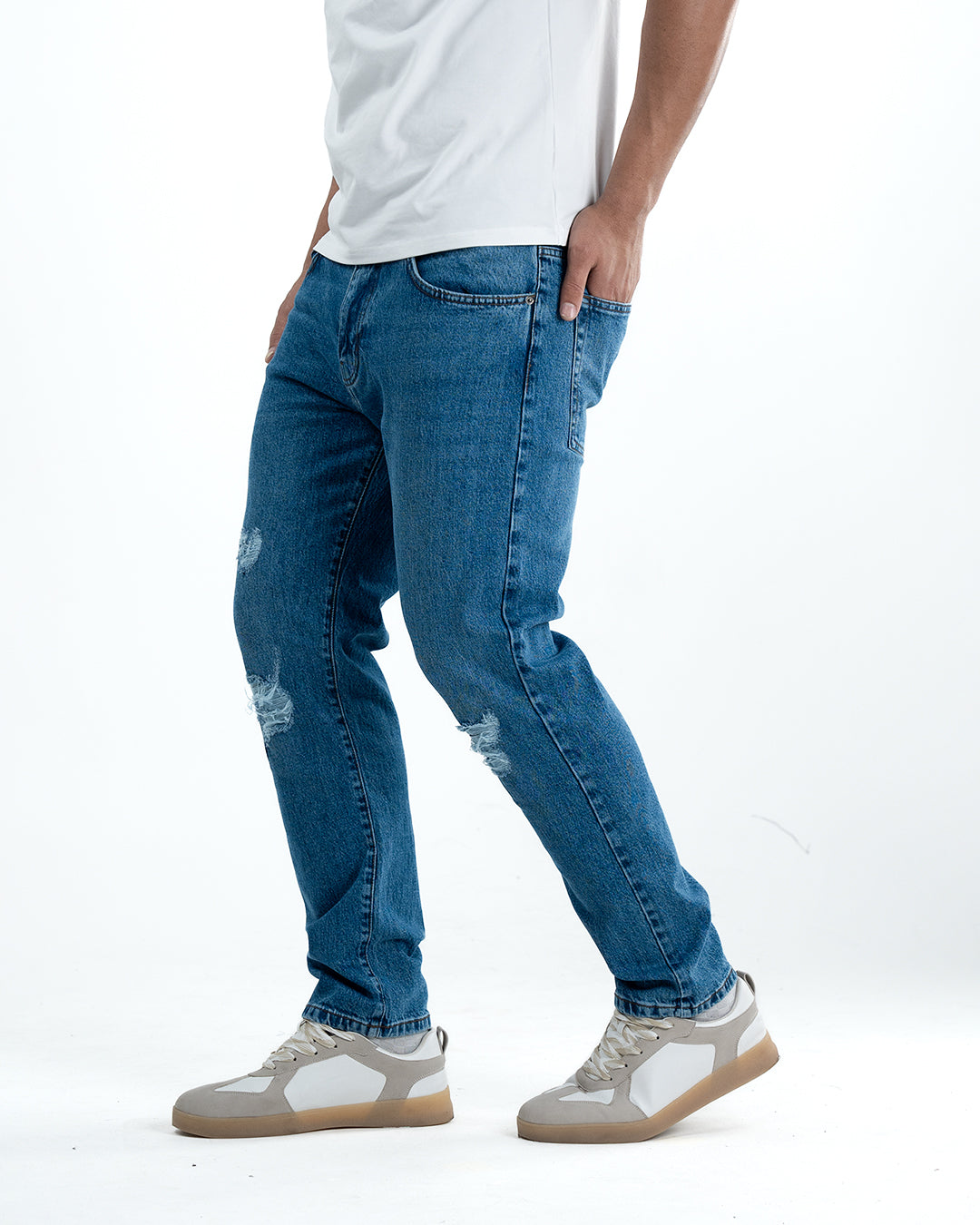 Signature Refined Fit Denim Jeans – Blue
