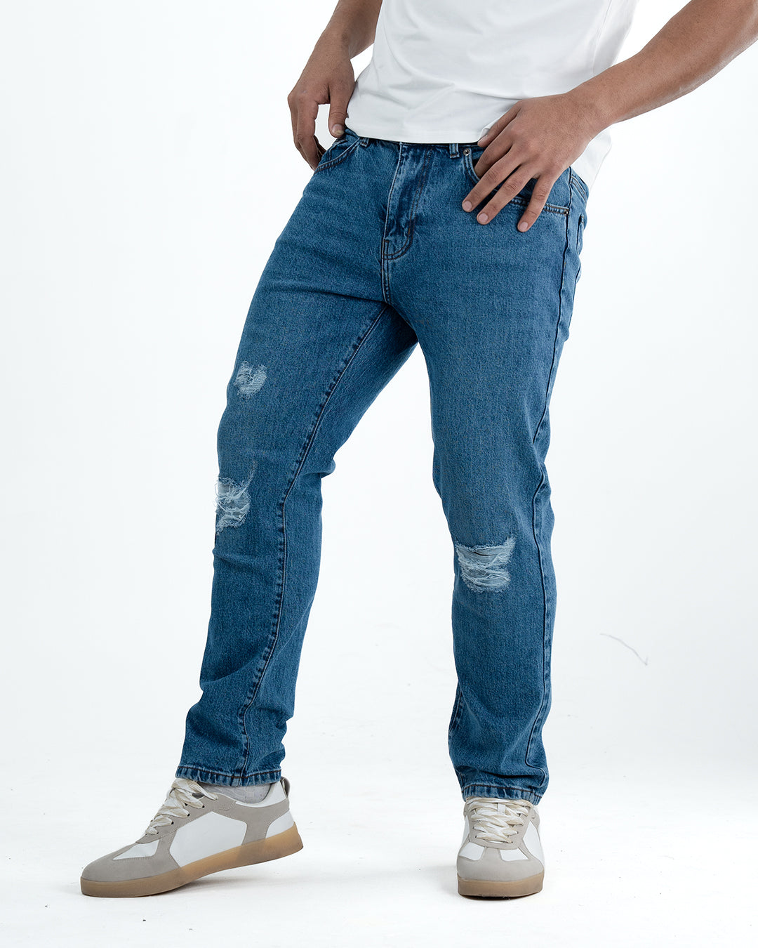 Signature Refined Fit Denim Jeans – Blue