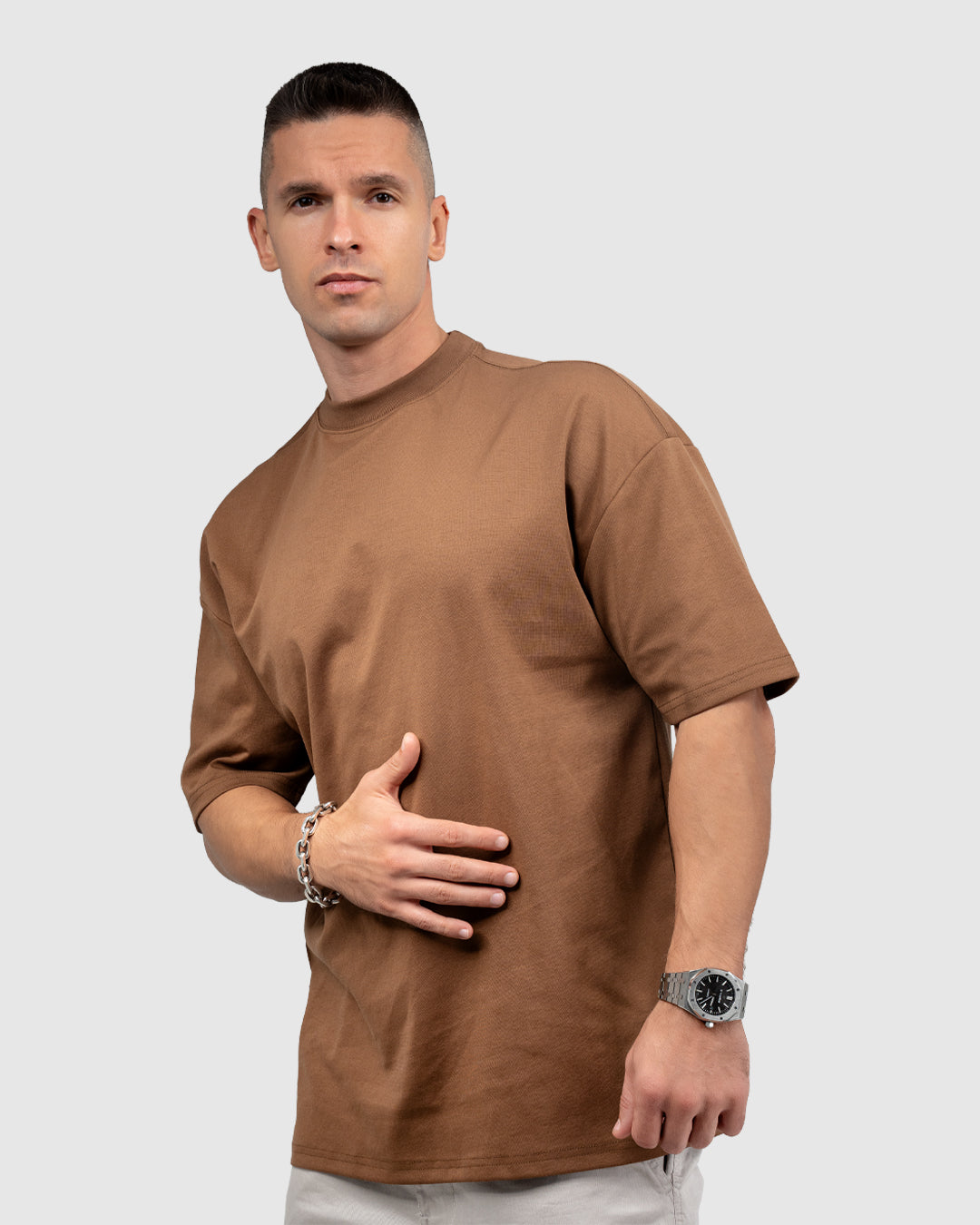 Men’s Brown Oversized T-Shirt
