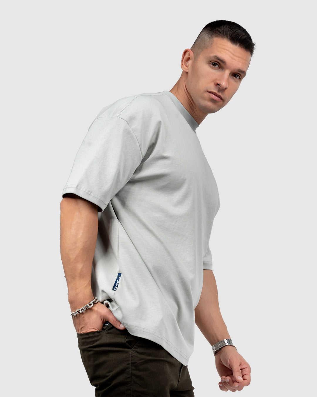 Men’s Light Gray Oversized T-Shirt