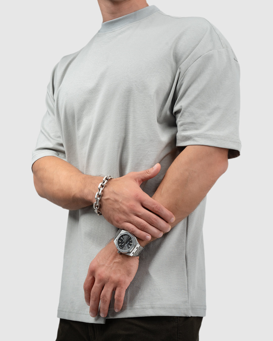 Men’s Light Gray Oversized T-Shirt