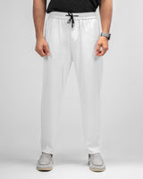 MEN’S WHITE RELAXED-FIT JOGGER PANTS