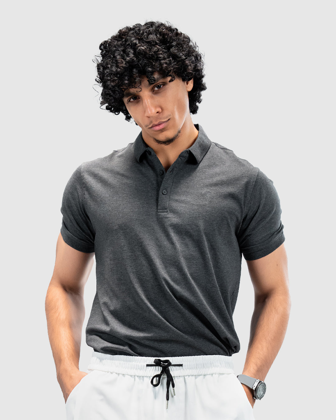 Men’s Charcoal Grey Polo T-Shirt