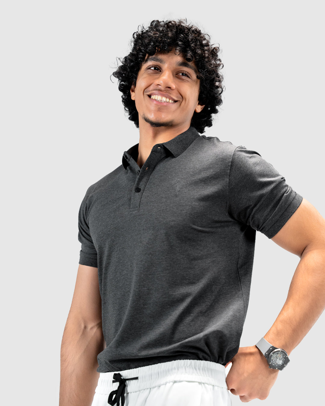 Men’s Charcoal Grey Polo T-Shirt