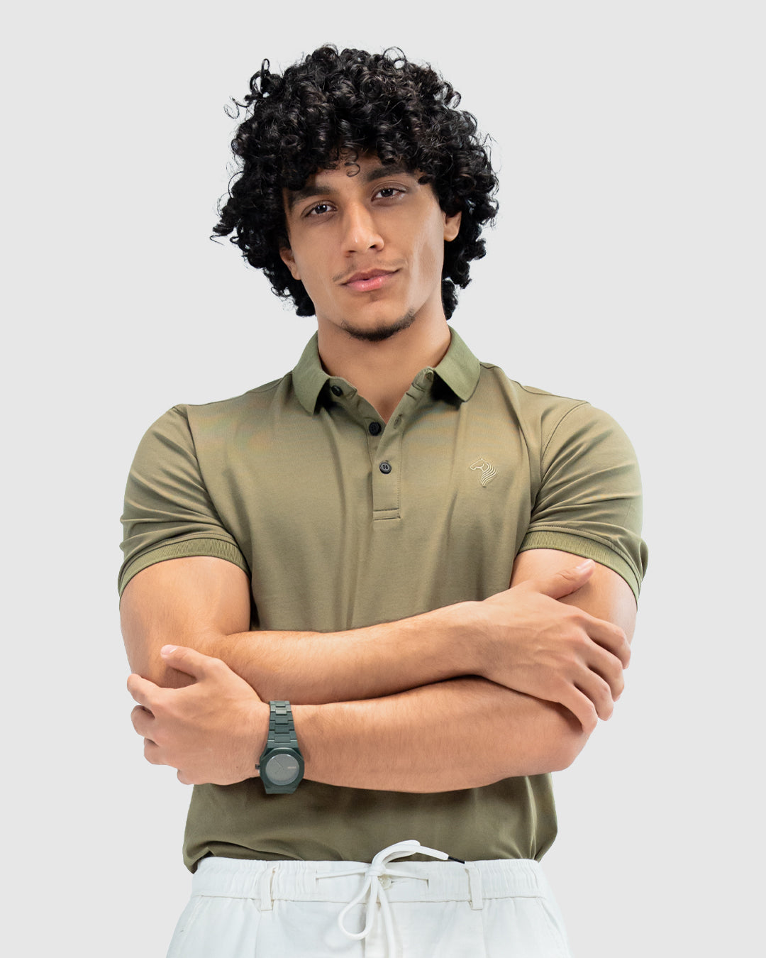 Men’s Polo T-Shirt - Olive Green 8