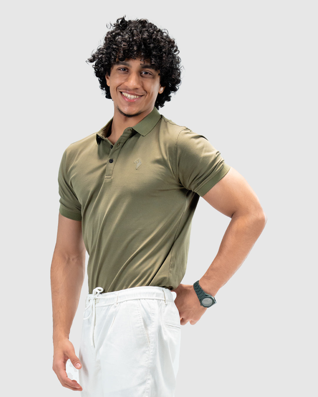 Men’s Polo T-Shirt - Olive Green 7